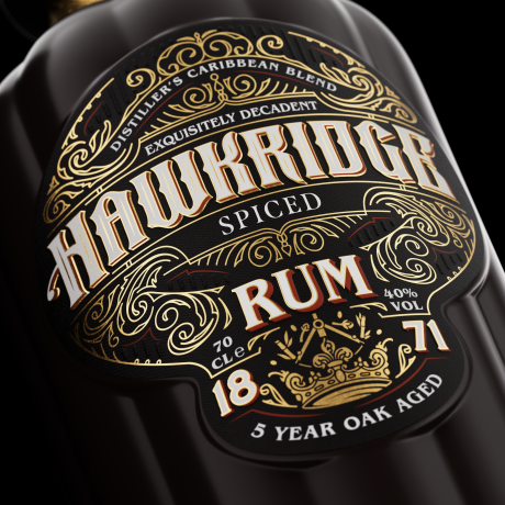 HAWKRIDGE DISTILLER'S CARIBBEAN BLEND SPICED RUM 70CL 40%vol